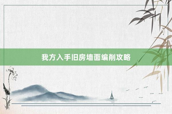 我方入手旧房墙面编削攻略